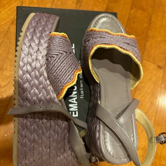 Emanuelle Vee raffia espadrilles, Italian Size 39, US 8.5, new with box - Picture 2 of 5